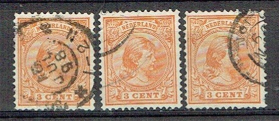 Nederland 1891 nr 34 Prinses Wilhelmina GEST 3X, Verzenden, Gestempeld, Koningshuis