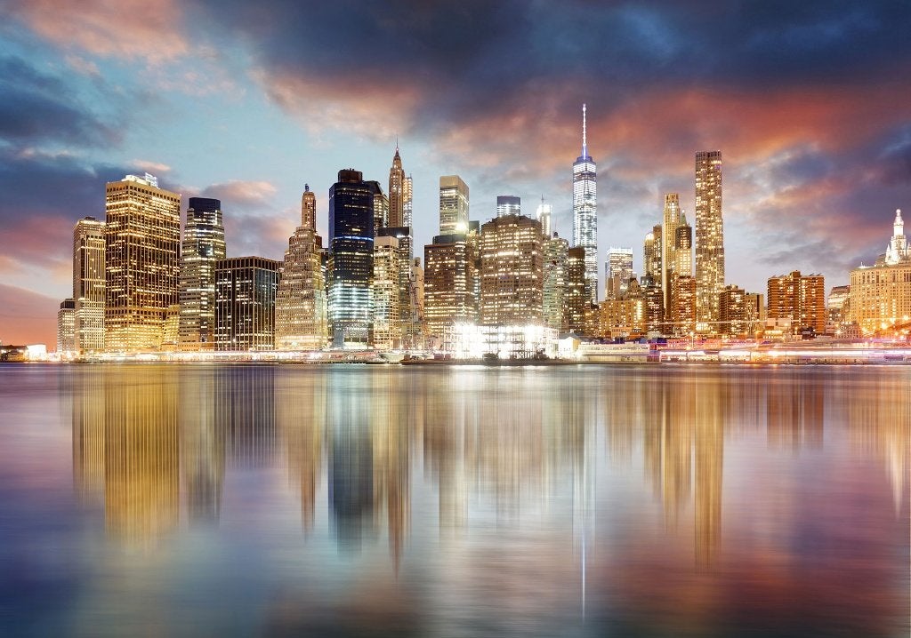 Fotobehang New York - Vlies behang 416 x 254 cm KORTING!, Verzenden, Fotobehang, 10 tot 25 m²