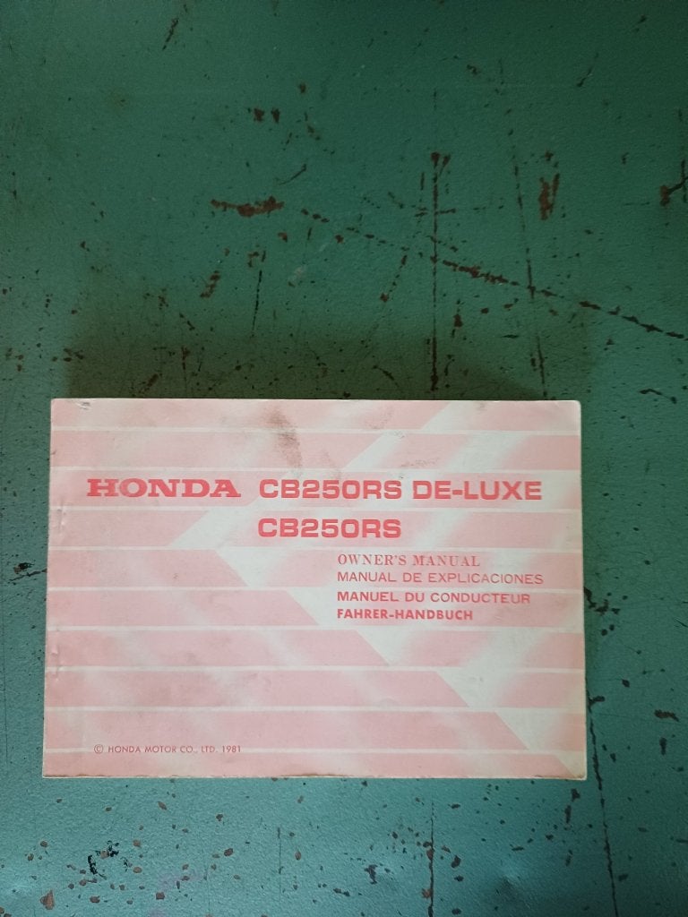 HONDA CB250RS DE-LUXE CB250 RS handboek owner’s manual ORIG., Ophalen of Verzenden, Honda