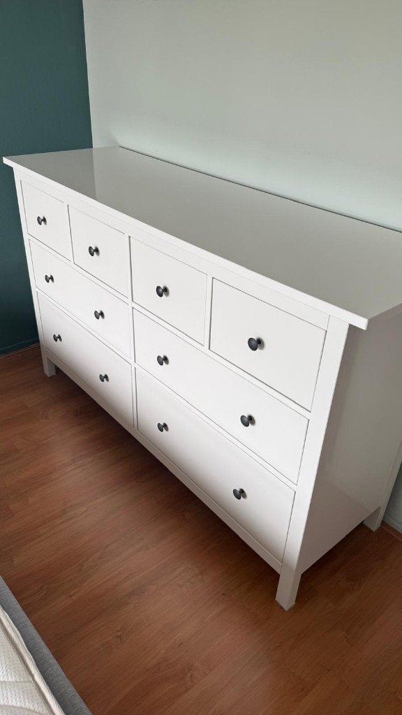 IKEA Hemnes ladekast wit, 8 lades (160x96 cm), Huis en Inrichting, Ophalen, 5 laden of meer, 150 tot 200 cm, Minder dan 100 cm