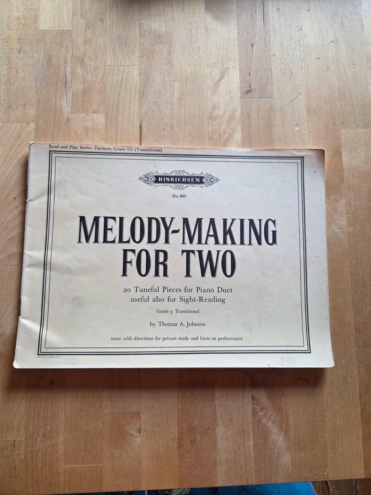Melody-Making for Two - Piano Duet - Thomas A. Johnson, Muziek en Instrumenten, Gebruikt, Verzenden, Klassiek, Les of Cursus