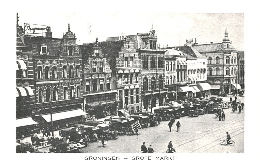 805407 Groningen Grote Markt _Nette kaart Onbeschreven, Ophalen of Verzenden, 1920 tot 1940, Ongelopen, Groningen