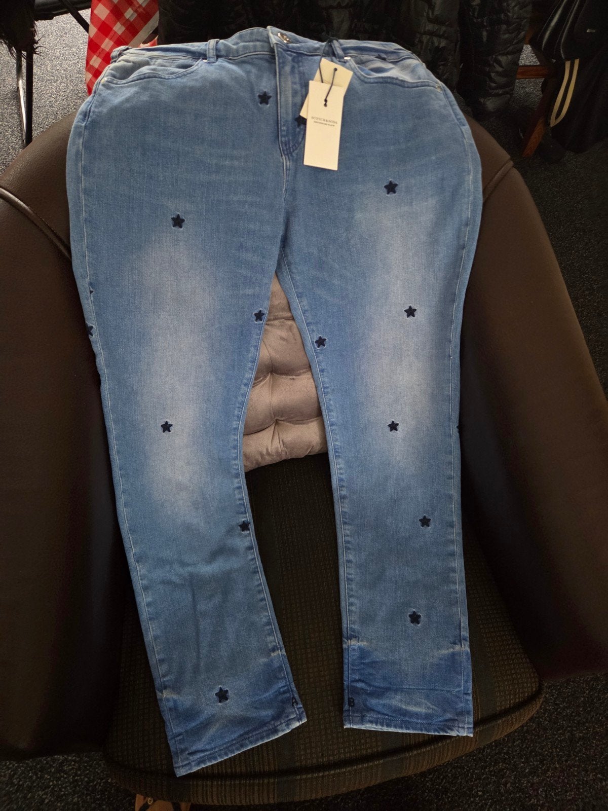 Scotch & Soda spijkerbroek met sterren W28/L32, Ophalen, Blauw, Nieuw, Scotch & Soda