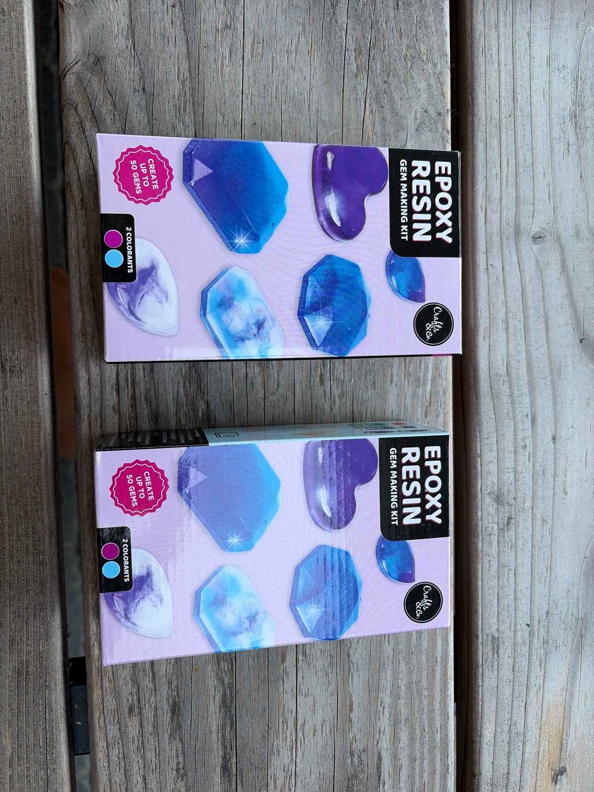 2x Epoxy Resin Gem Making Kit - Creëer je eigen edelstenen, Overige thema's, Nieuw, Meerkleurig, Ophalen of Verzenden