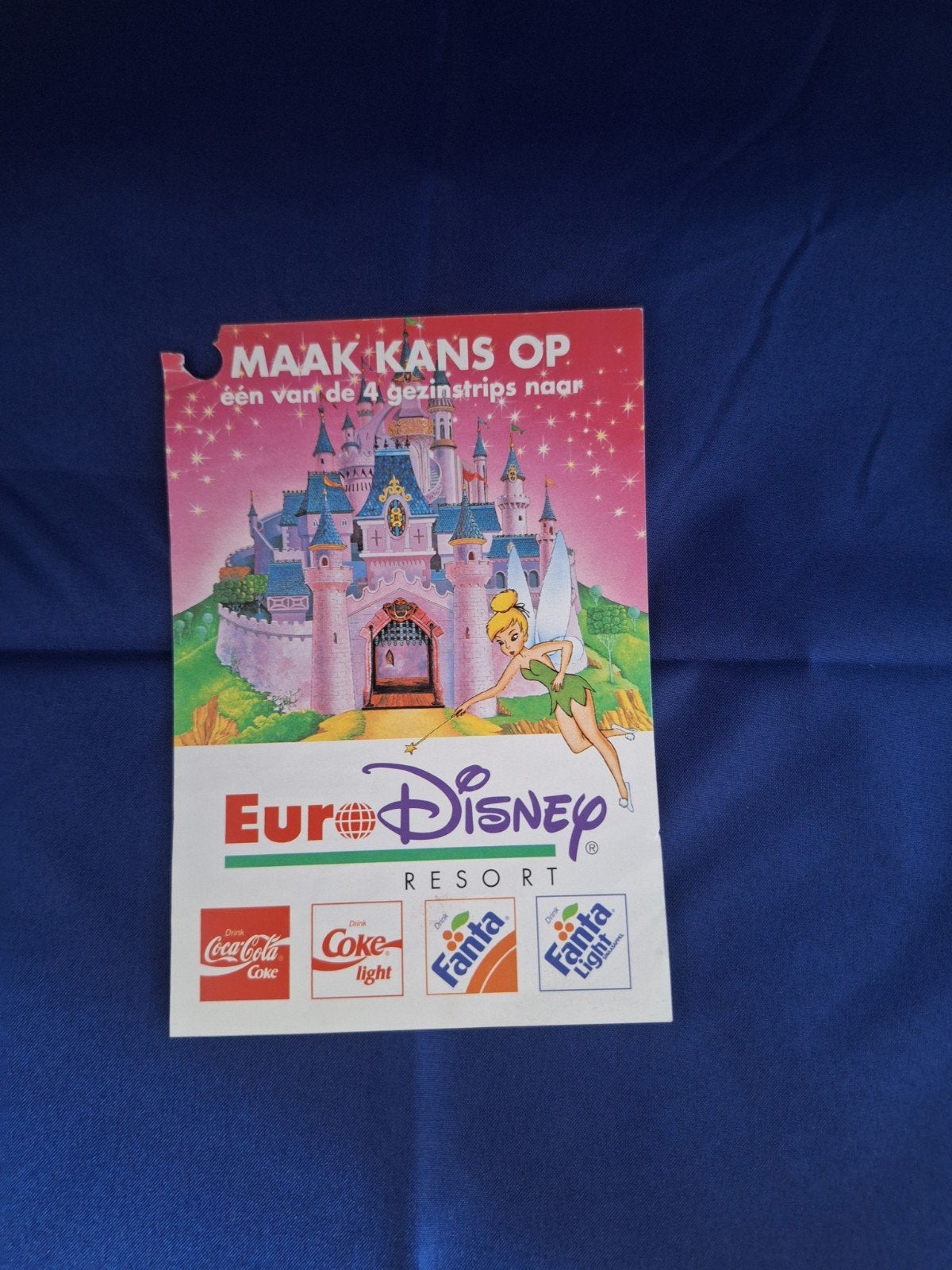 Vintage Disney Resort Coca-Cola Fanta Promotiekaart, Ophalen of Verzenden