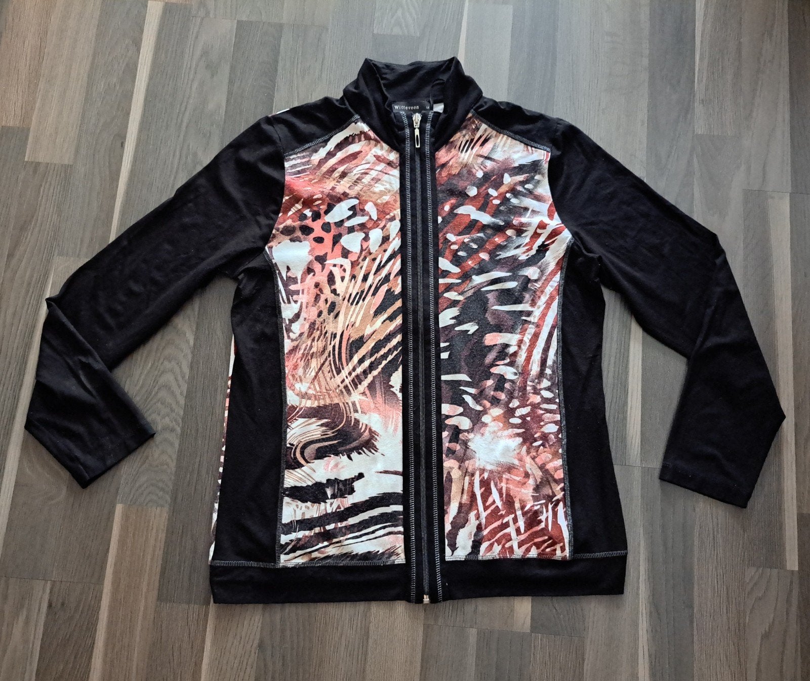 Witteveen cardigan.met rits, mt M, Kleding | Dames, Truien en Vesten, Maat 38/40 (M), Zwart, Ophalen of Verzenden, Zo goed als nieuw