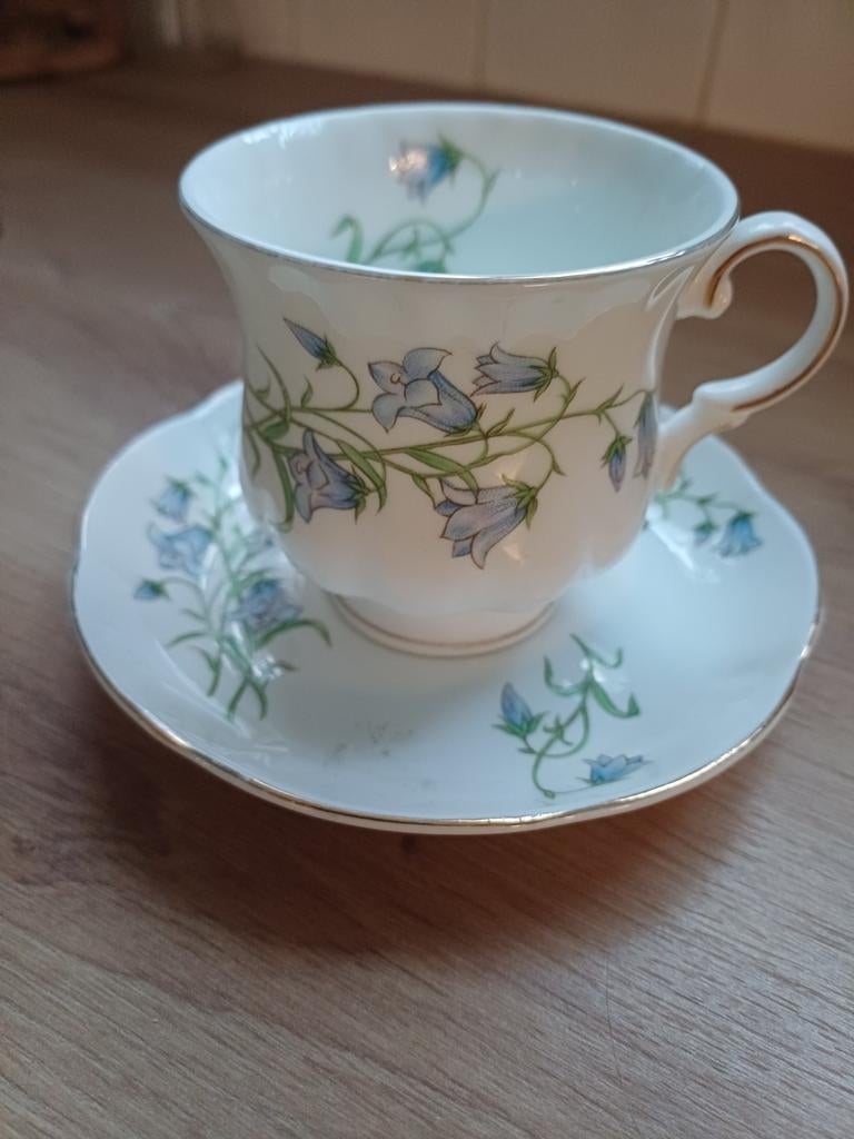 Vintage London Collection Bone China Kop en Schotel, Ophalen of Verzenden