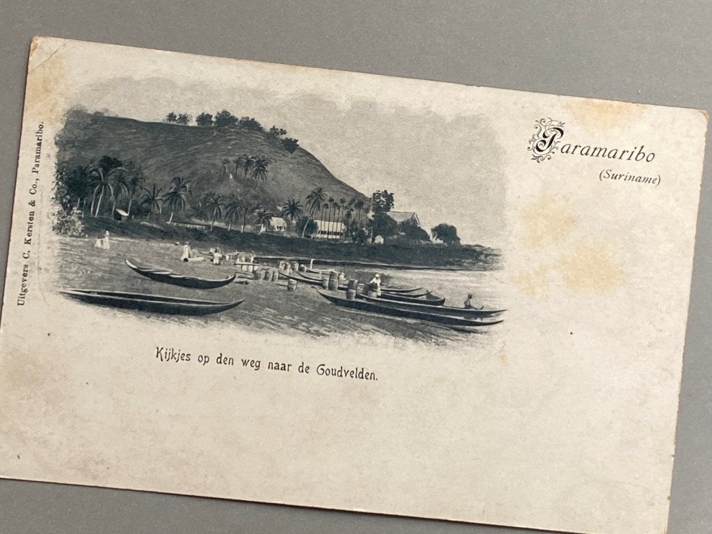 Zeer vroege ansichtkaart Paramaribo (ca. 1900)., Verzamelen, Ophalen of Verzenden, Voor 1920, Ongelopen, Buiten Europa