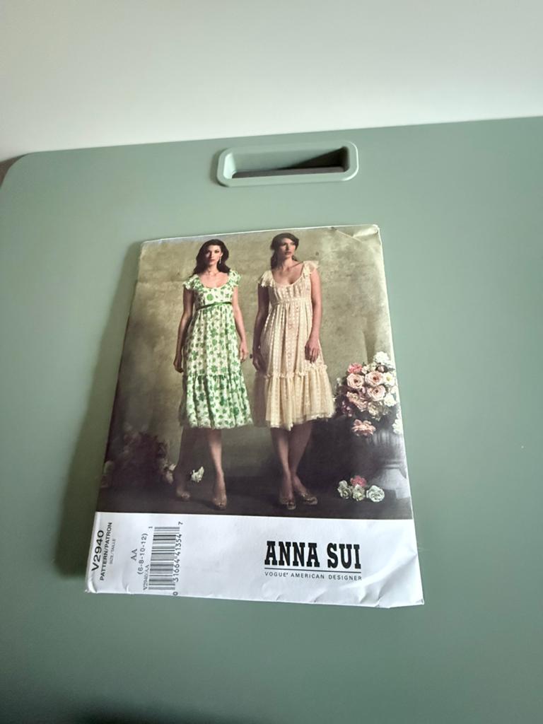 Anna Sui voor Vogue V2940 jurk naaipatronen 6 8 10 12, Ophalen of Verzenden, Nieuw, Vrouw, Overige merken