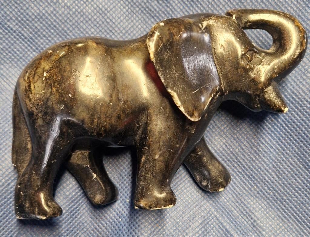 Vintage Olifant Beeldje van Steen - Decoratief, Antiek en Kunst, Ophalen