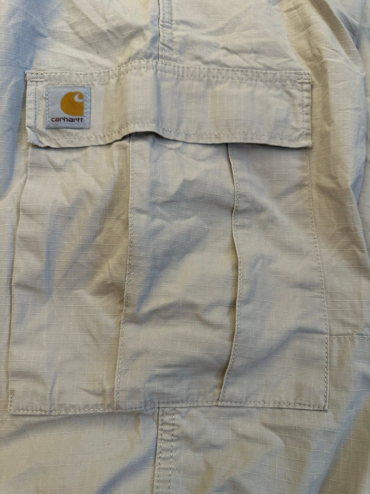 Carhartt Cargo Broek 29x30 Beige Ripstop Utility Workwear, Ophalen of Verzenden, Zo goed als nieuw, Maat 46 (S) of kleiner, Beige