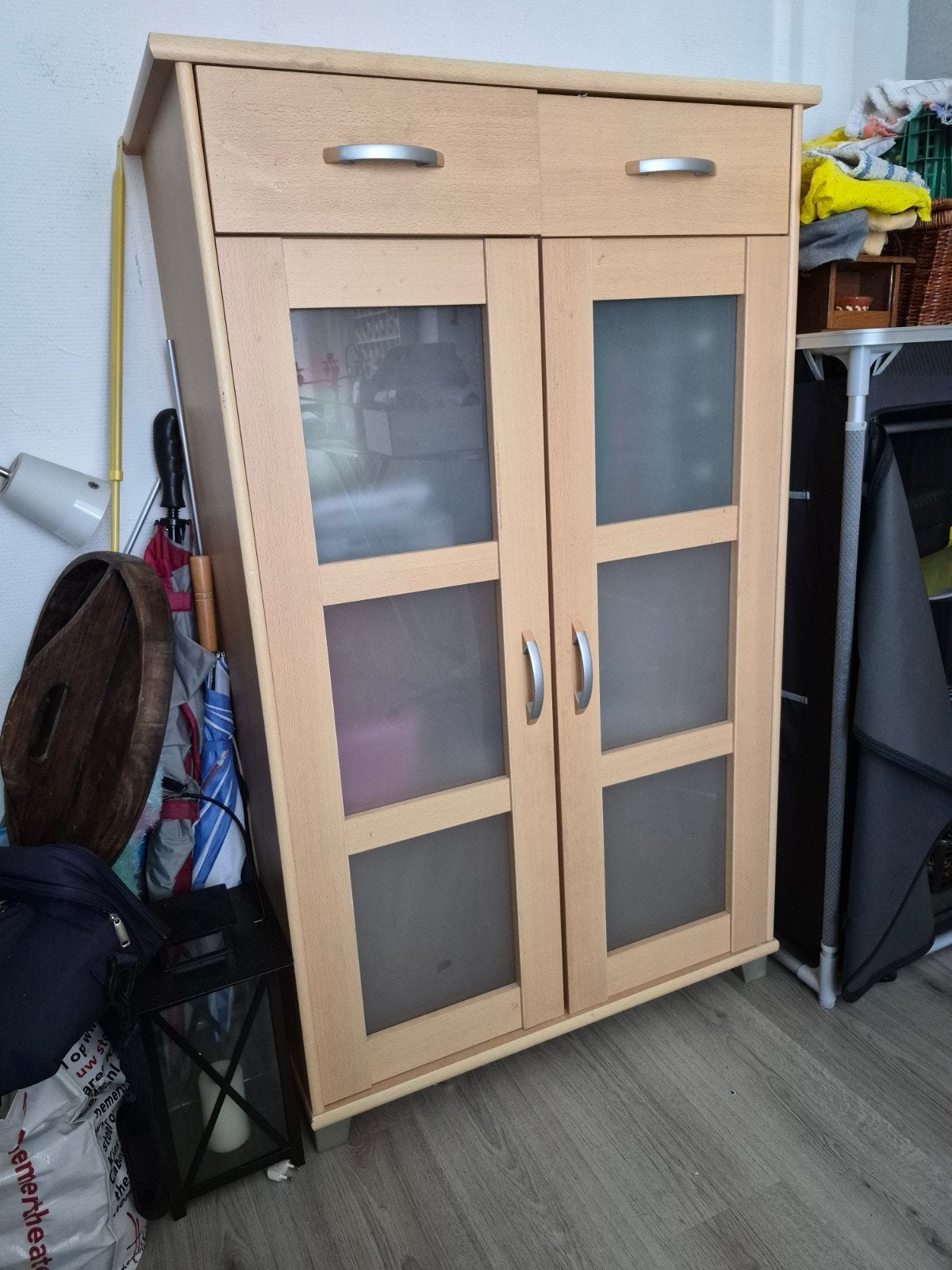 Kast met 2 lades en legplanken, Ophalen, Gebruikt