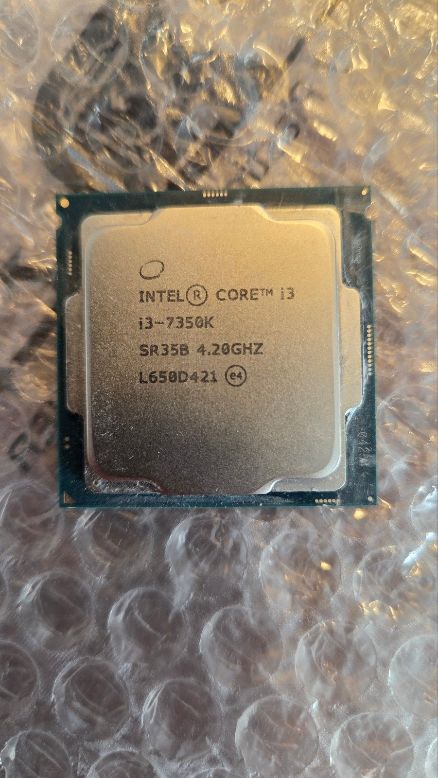 CPU Intel i3-7350K 4.2 GHz, Computers en Software, LGA 1151, Ophalen of Verzenden, Zo goed als nieuw, 3 tot 4 Ghz