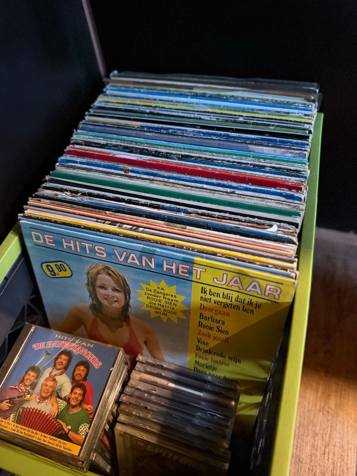 Boodschappenkrat vol Nederlandstalige en Piratenhits LP's, Cd's en Dvd's, Ophalen, Gebruikt, Piraten en Zeemansliederen, LP