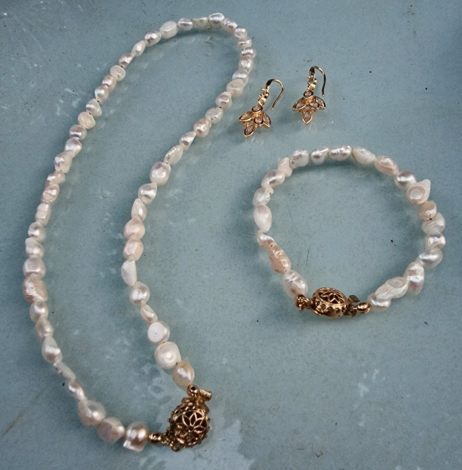 echte parel sieradenset, Sieraden, Tassen en Uiterlijk, Kettingen, Verzenden, Wit