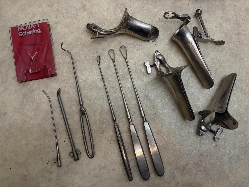 Verzameling gynecologische instrumenten, Ophalen of Verzenden