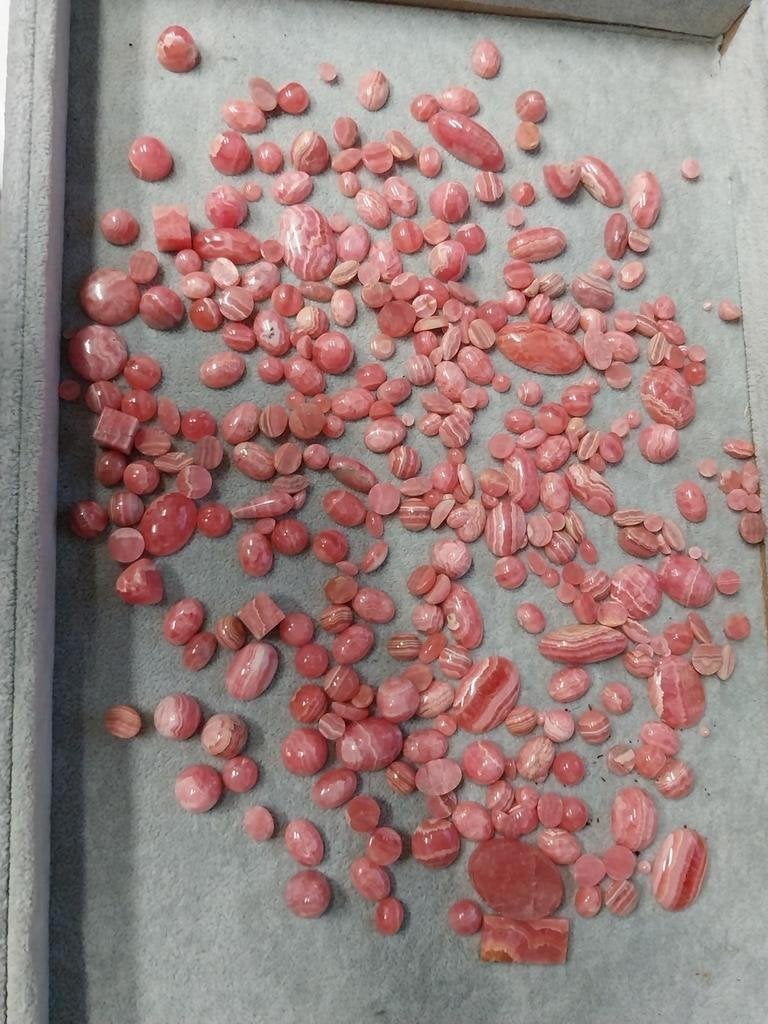 Grote partij rhodochosiet cabochons edelsmid, Ophalen of Verzenden, Zo goed als nieuw