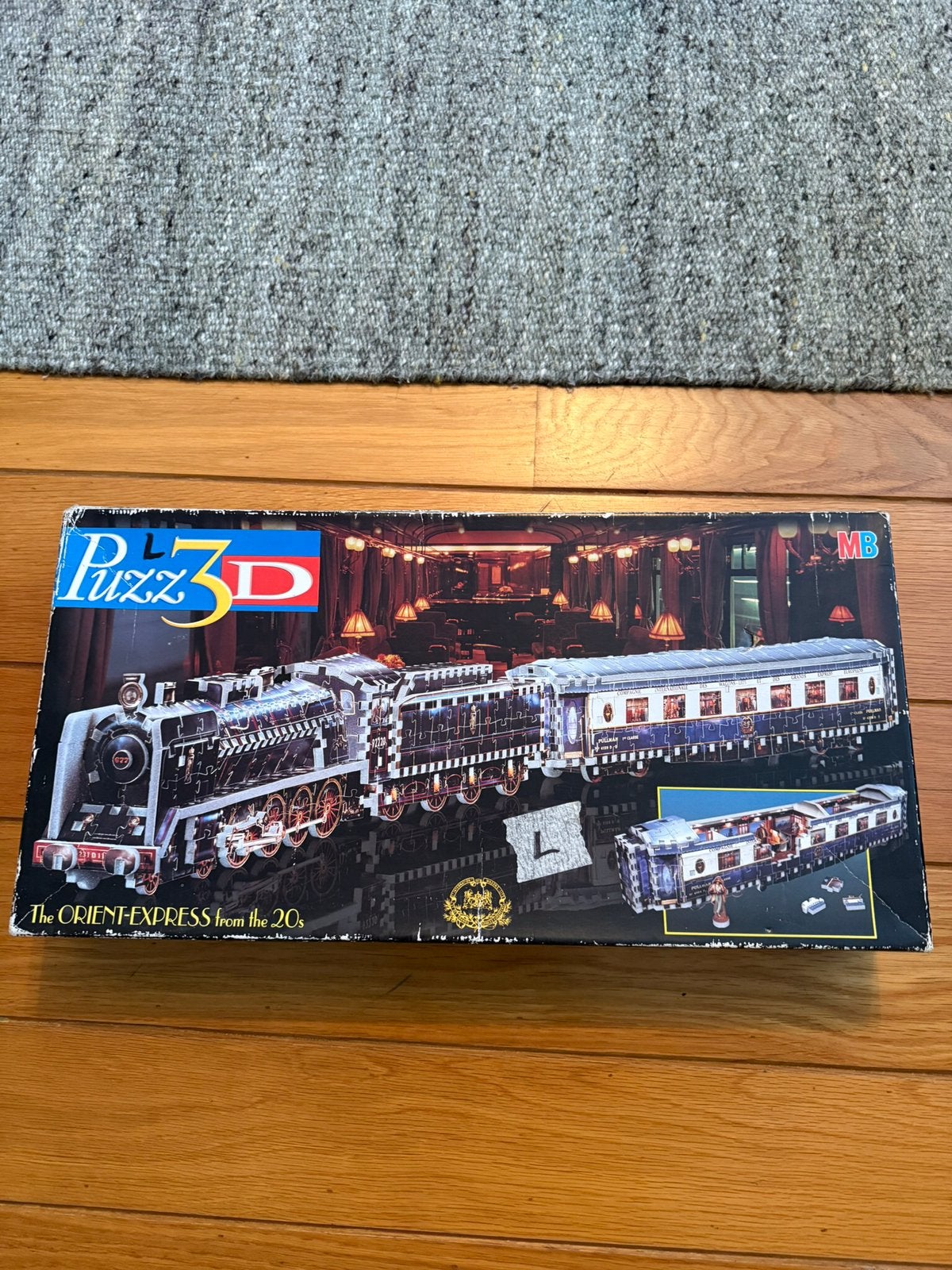 3 D puzzle The oriënt express trein 769 stukjes, Ophalen, 500 t/m 1500 stukjes, Zo goed als nieuw