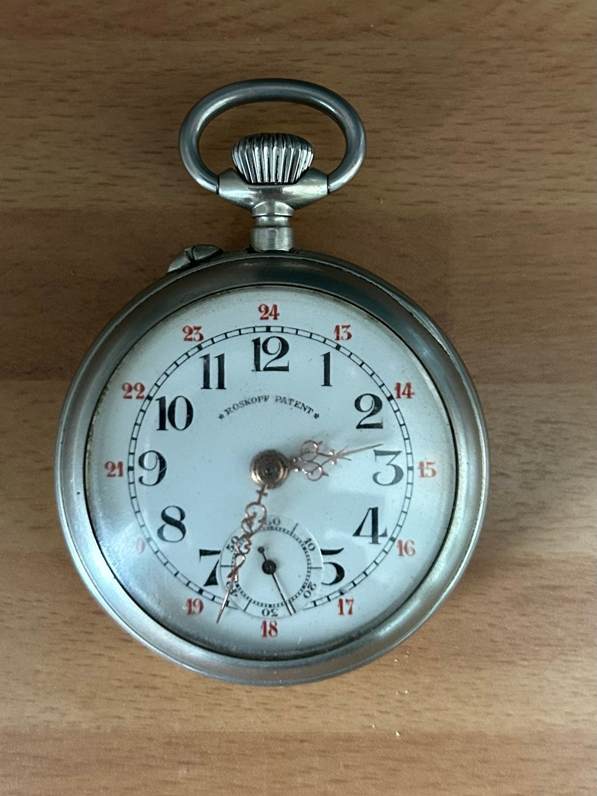 Zakhorloge Roskopf Patent - Perfect werkend, Sieraden, Tassen en Uiterlijk, Overige merken, Overige materialen, Zakhorloge, Ophalen of Verzenden