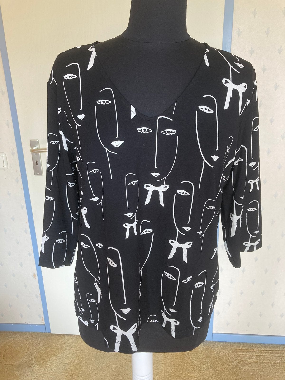070 Nieuwe top van Juffrouw Jansen in maat XXL, Verzenden, Zwart, Maat 42/44 (L), Nieuw