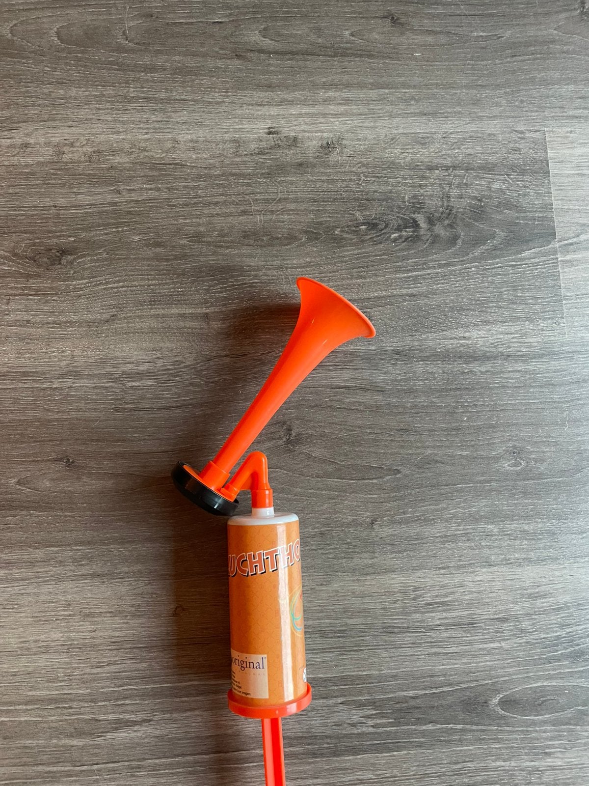 Oranje luchthoorn/toeter, Fietsen en Brommers, Ophalen of Verzenden, Zo goed als nieuw