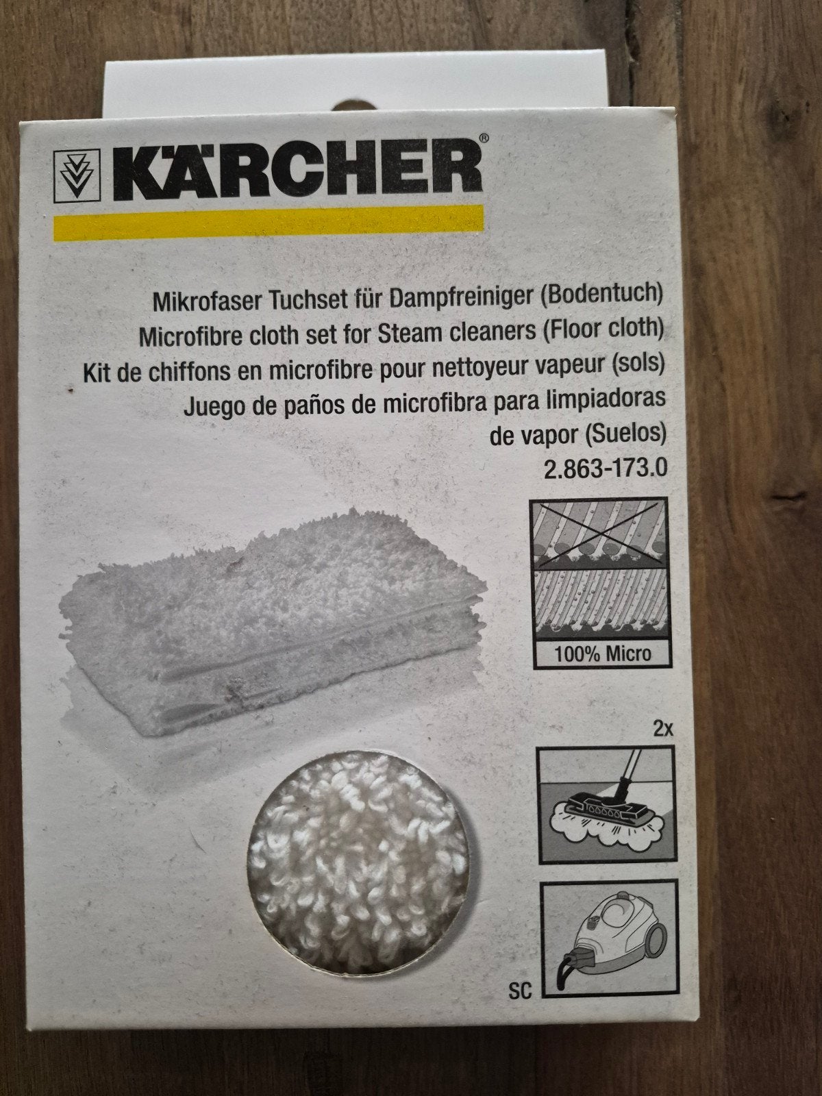 Kärcher Microvezel Doekenset voor Stoomreinigers (Vloer), Ophalen