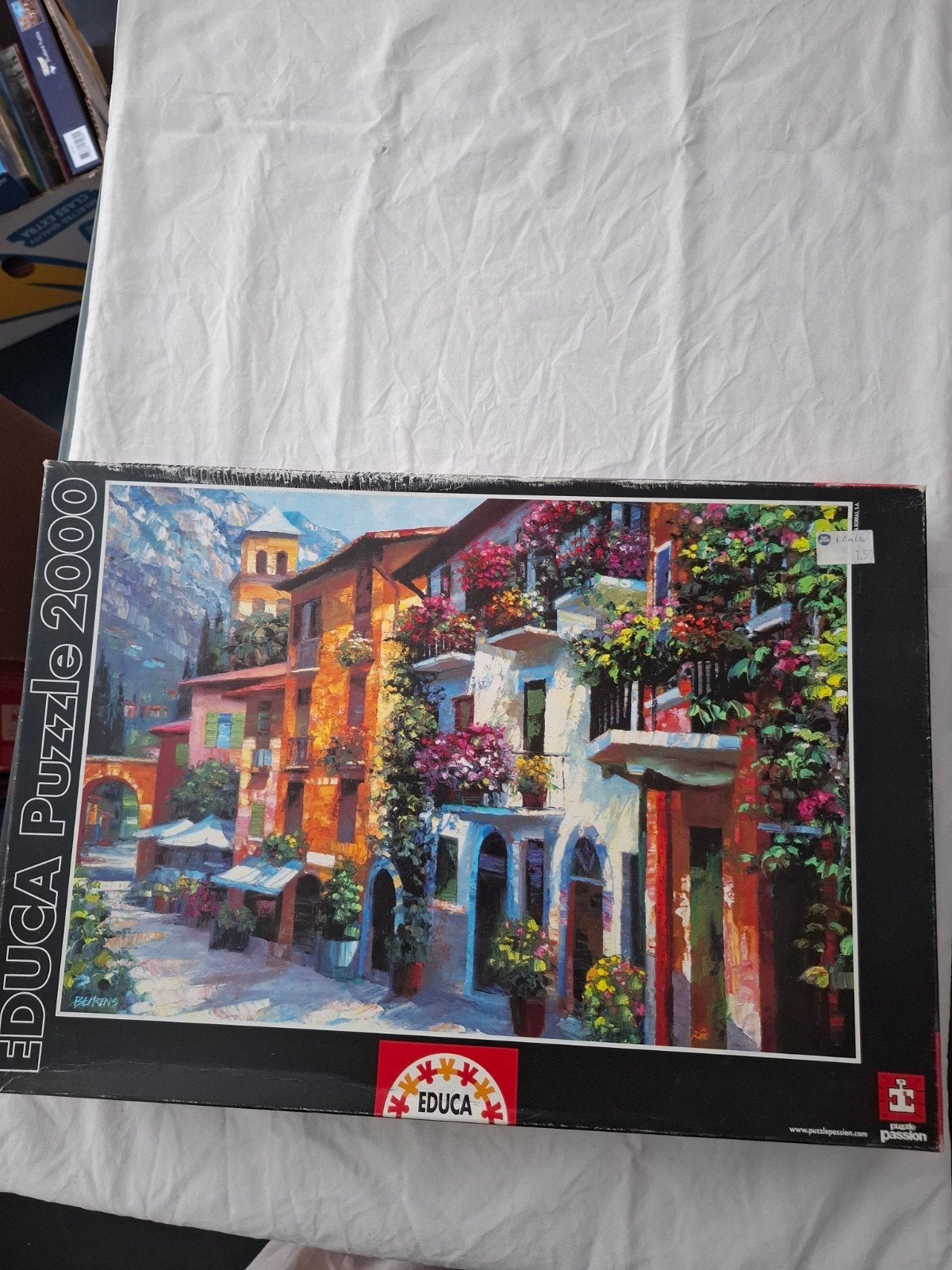 EDUCA Legpuzzel 2000 stukjes - Mediterrane straat, Ophalen of Verzenden, Meer dan 1500 stukjes, Zo goed als nieuw, Legpuzzel