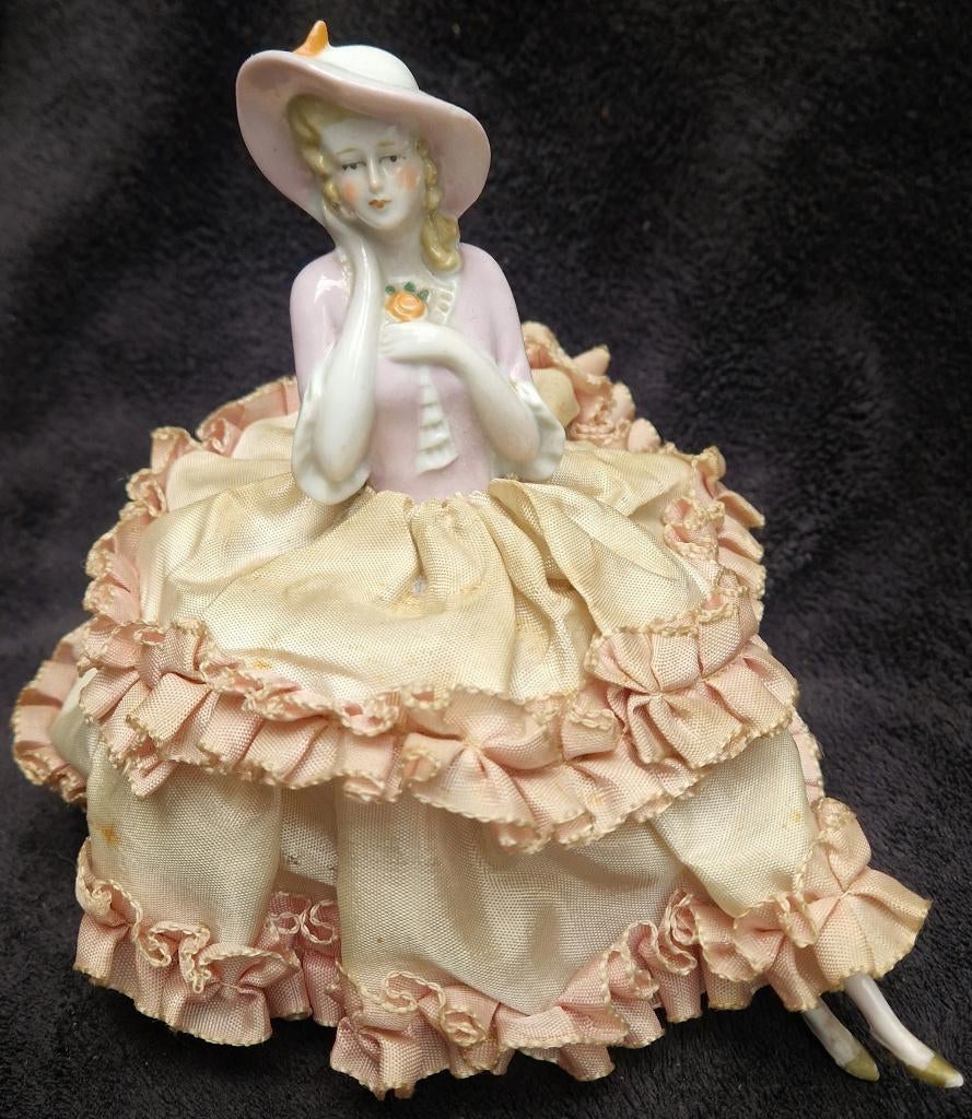 Antieke HALF DOLL compleet hoofd/romp en beentjes/voetjes, Antiek en Kunst, Ophalen of Verzenden