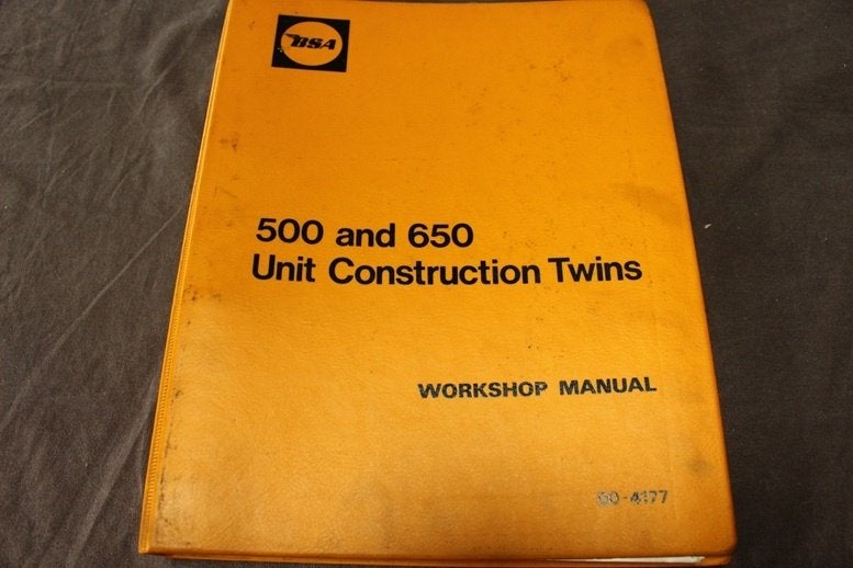 BSA 500cc 650cc unit construction 1969 1970 workshop manual, Ophalen of Verzenden, Overige merken