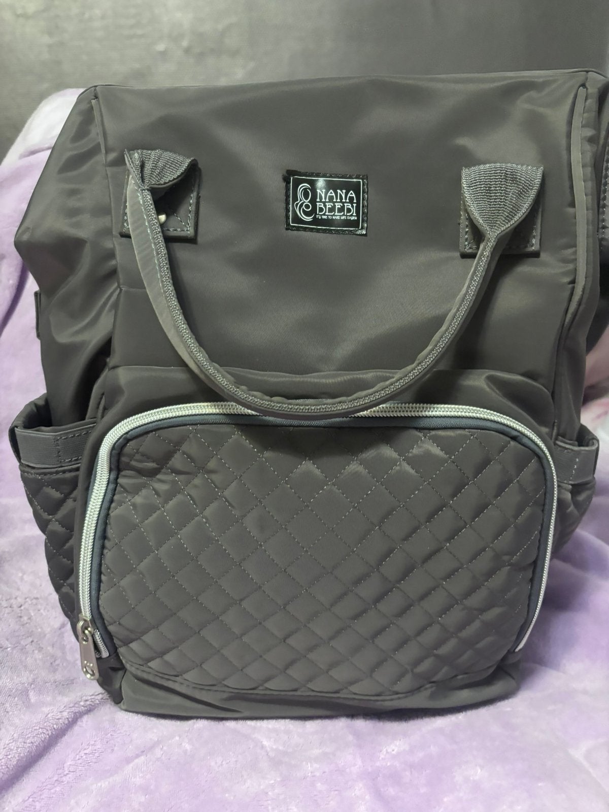 Nieuwe Nana Beebi Luiertas Rugzak - Grijs, Kinderen en Baby's, Luiertassen, Ophalen of Verzenden, Nieuw, Rugzak