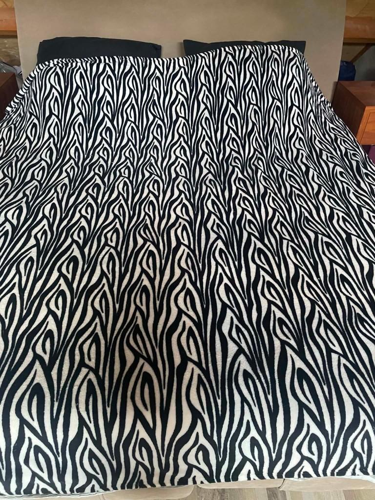 Zebra Fleece Deken 2 x 2,20 m, Ophalen of Verzenden, Zo goed als nieuw