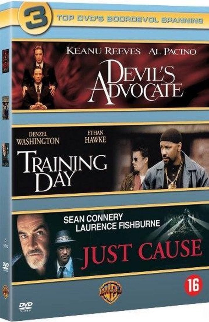 Devil's Advocate en Training Day en Just Cause 3XDVD, Vanaf 16 jaar, Verzenden, Zo goed als nieuw, Actiethriller