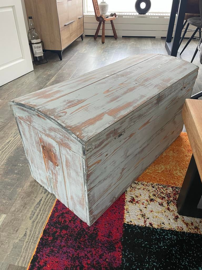 Vintage houten kist - 90x42x50cm, Ophalen, 50 tot 100 cm, 50 tot 75 cm, Zo goed als nieuw