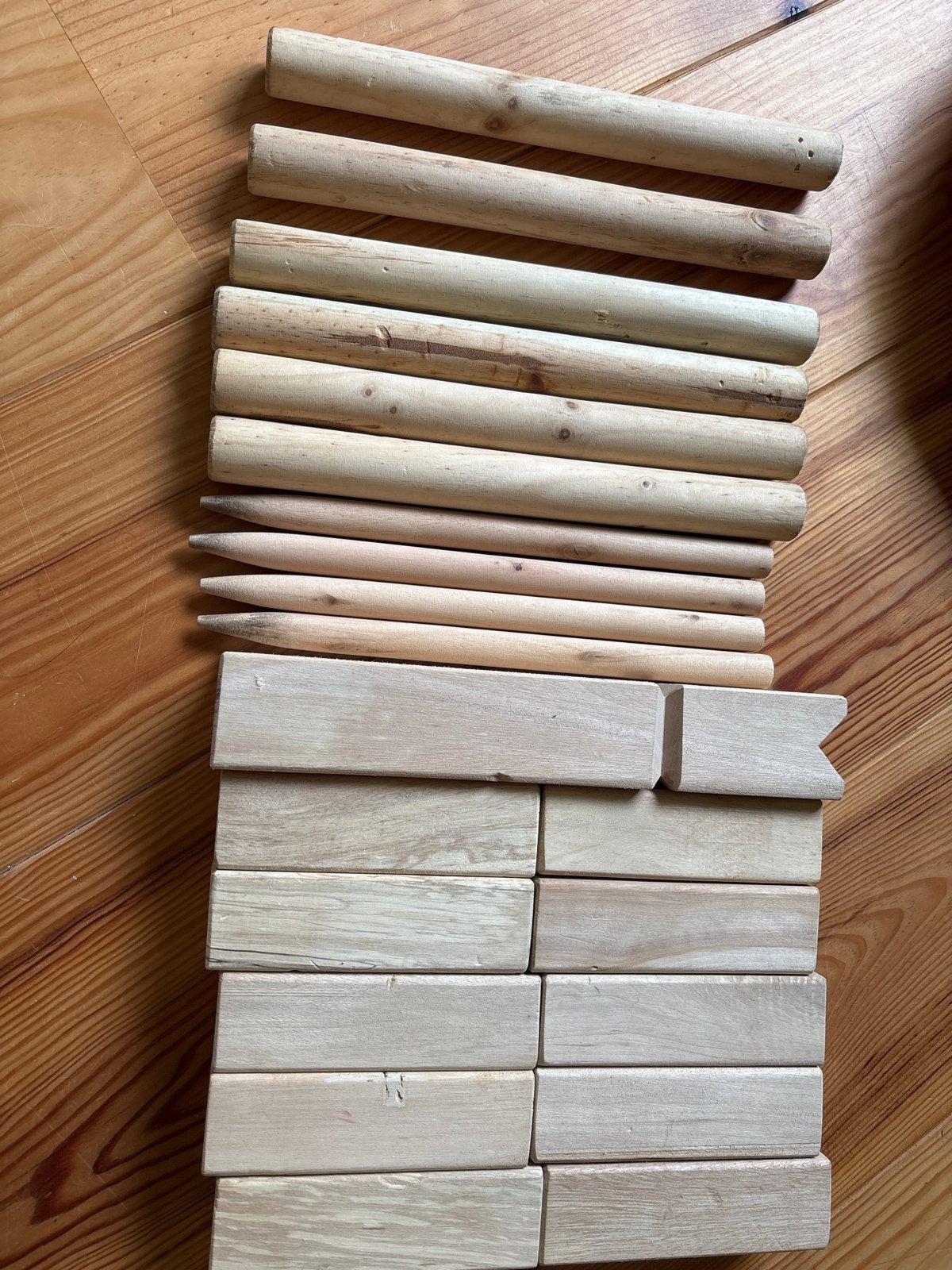 Kubb spel conpleet- incl zak, Ophalen, Gebruikt