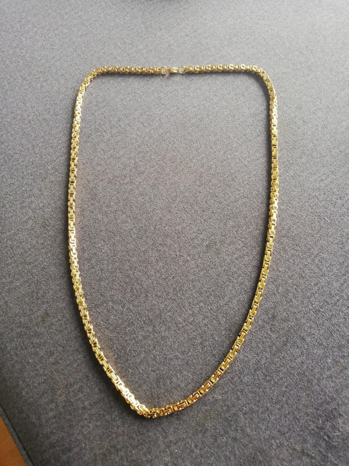 Nieuwe 18K Gold Plated Koningsketting - 60 cm x 6 mm, Ophalen of Verzenden, Nieuw, Goud, Overige materialen
