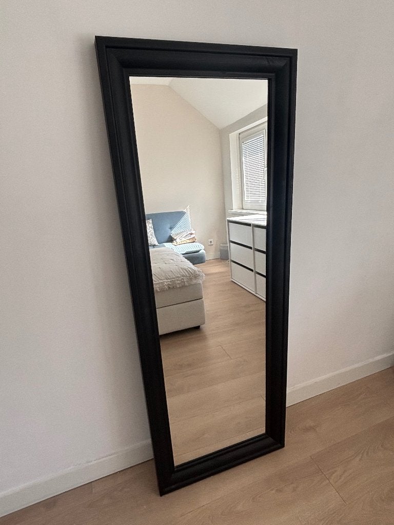 TOFTBYN Spiegel, zwart, 52x140 cm IKEA, Huis en Inrichting, Woonaccessoires | Spiegels, Ophalen, Minder dan 50 cm, Zo goed als nieuw