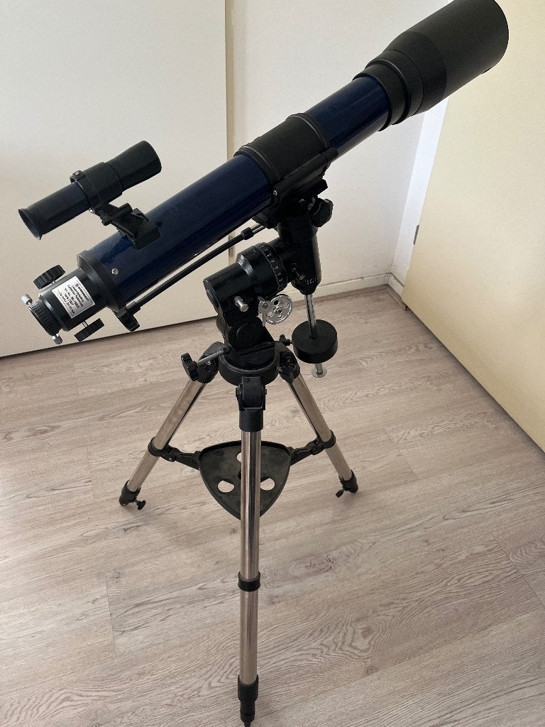 Bresser telescoop 70/700 met diverse oculairs, Ophalen, Gebruikt, Minder dan 80 mm, Lenzentelescoop (refractor)