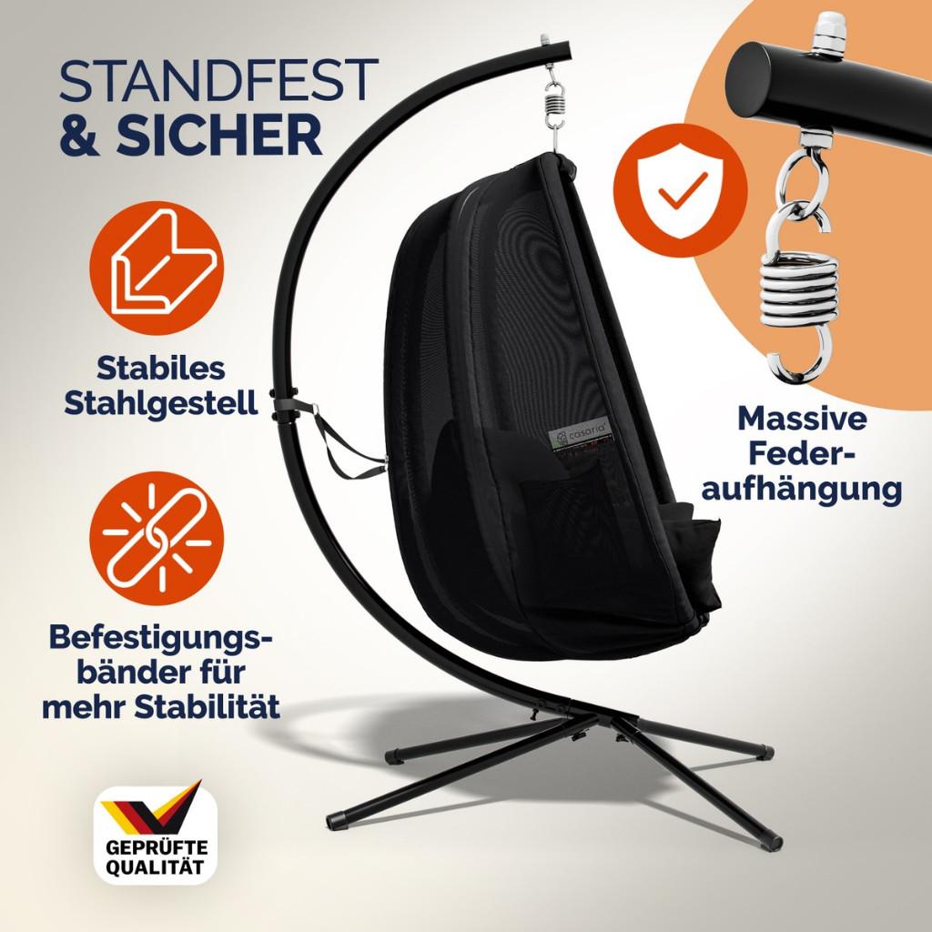 Hangstoel + standaard egg eenpersoons swing GRATIS BEZORGD, Huis en Inrichting, Stoelen, Verzenden, Nieuw, Stof, Eén