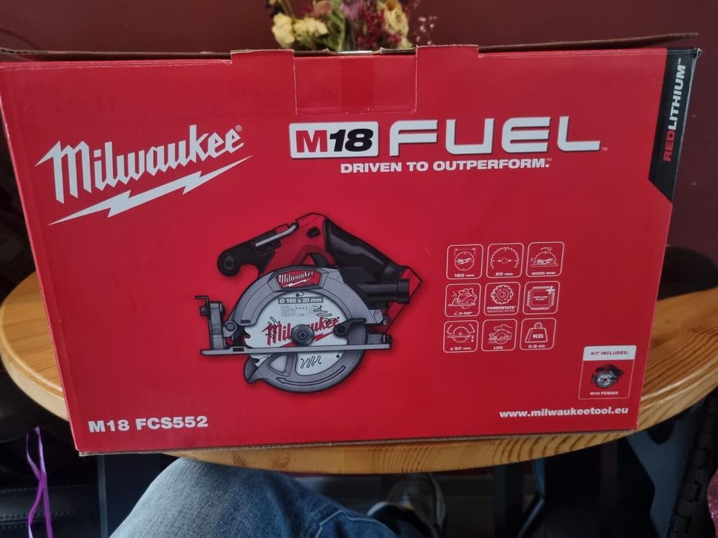 Milwaukee M18 FUEL Cirkelzaag FCS552 - Nieuw!, Ophalen, Cirkelzaag, 70 mm of meer, Nieuw