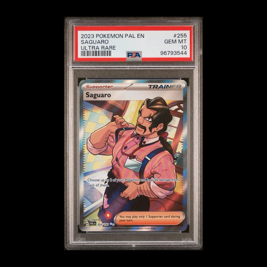 Pokemon PAL EN Saguaro Ultra Rare PSA 10, Ophalen of Verzenden, Zo goed als nieuw, Losse kaart