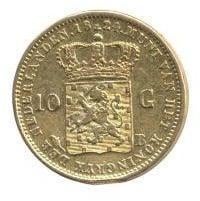 Nederland Gouden tientje 1824 Willem 1, Koning Willem I, Losse munt, 10 gulden, Goud