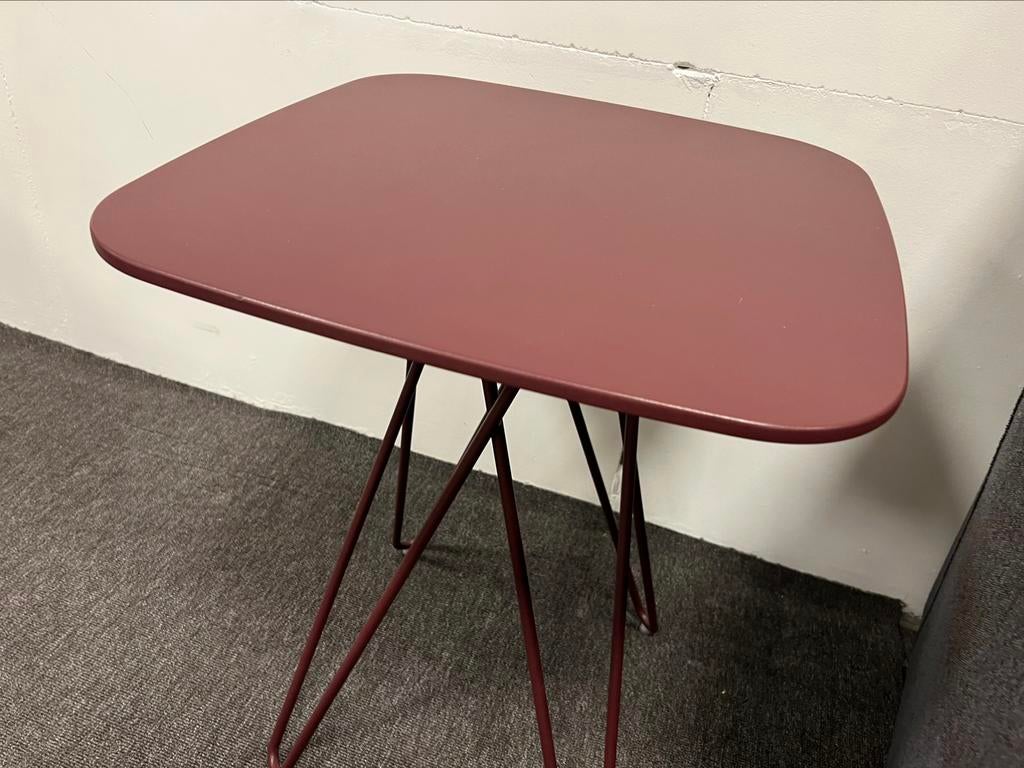 Leolux Cimber bijzettafel Spruzza Design Tafel Syrah, Minder dan 55 cm, Rond, Nieuw, Ophalen of Verzenden