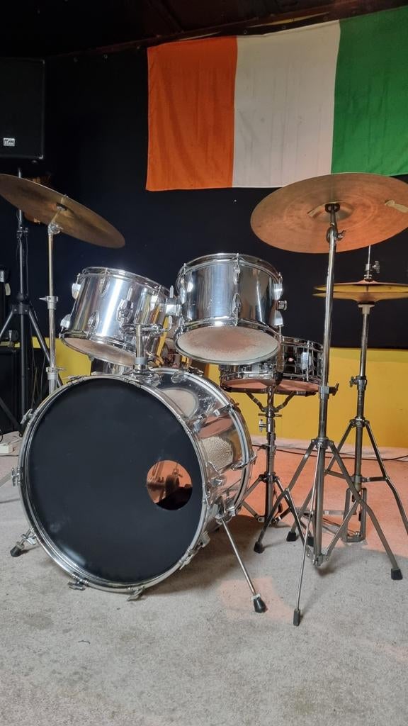 Vintage Tama Royalstar drumstel Hairline Chrome – Zola-coat, Ophalen, Gebruikt, Tama