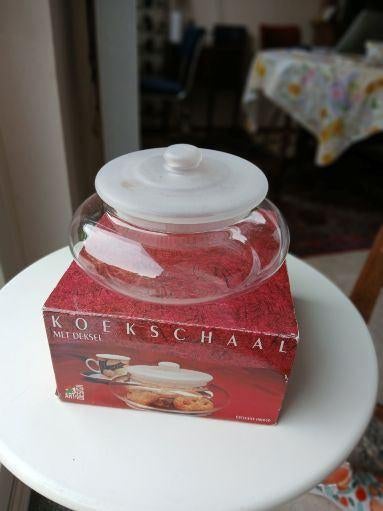 Koekschaal Leerdam,Floris Meydam,ca1960,(adv330, Antiek en Kunst, Antiek | Glas en Kristal, Ophalen of Verzenden