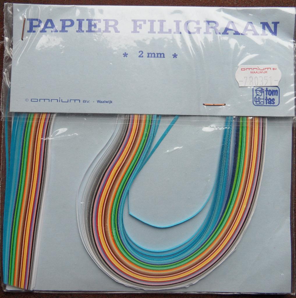 Quilling – papierfiligraanstroken regenboog kleuren 2mm, Ophalen of Verzenden, Nieuw