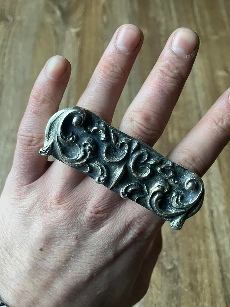 Drie-ring (355gram) [800] zilver zware ring, Sieraden, Tassen en Uiterlijk, Ringen, 20 of groter, Nieuw, Ophalen of Verzenden