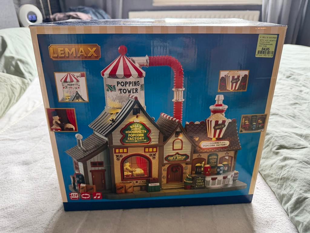 Popcorn factory lemax kerst huis, Diversen, Kerst, Ophalen of Verzenden, Zo goed als nieuw