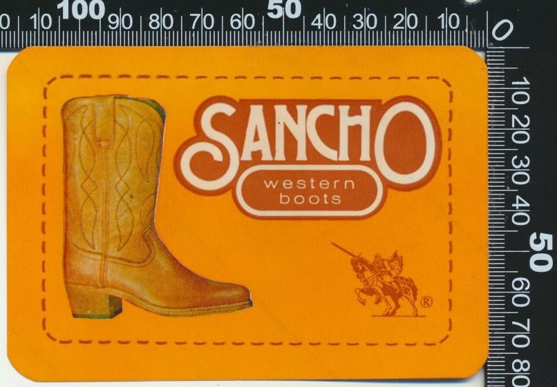 Sticker: Sancho Western Boots (2), Ophalen of Verzenden, Zo goed als nieuw, Bedrijf of Vereniging