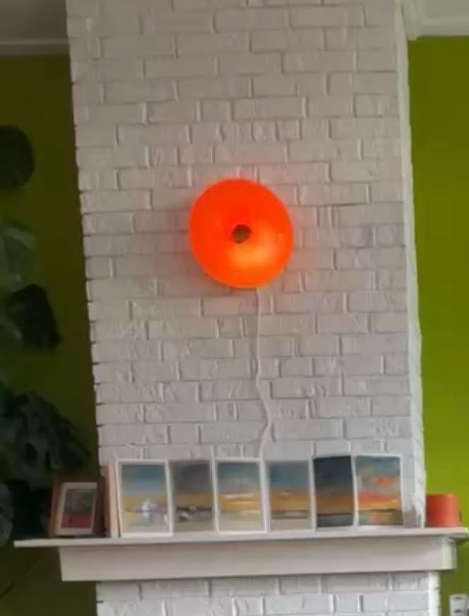 Aangepaste Ikea Varmblixt Lamp - Warmer Licht, Ophalen, Zo goed als nieuw, Glas