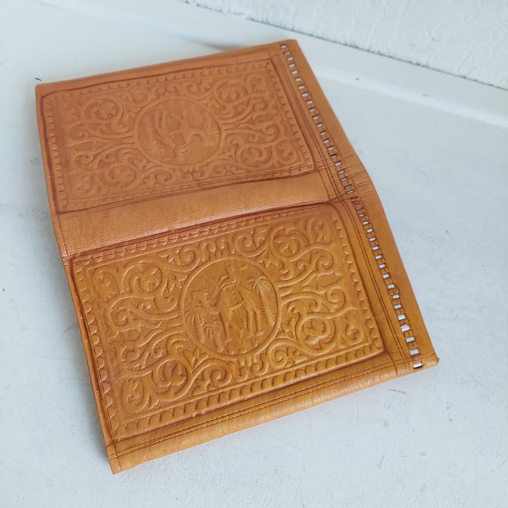 Lucky Vintage Nieuwe Marokkaanse leren portemonnee, Overige merken, ., Ophalen of Verzenden, Zo goed als nieuw